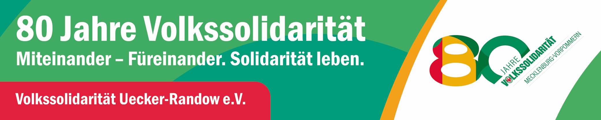 Banner 80 Jahre Volkssolidarität