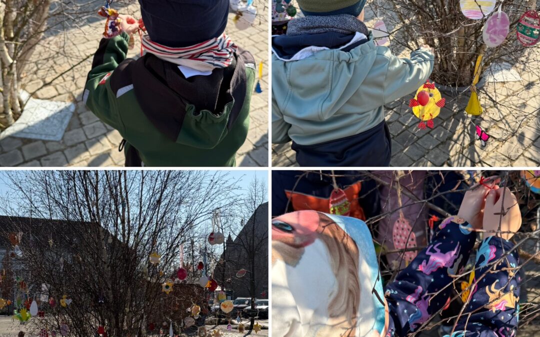 Bunter Osterschmuck schmückt Pasewalker Marktplatz